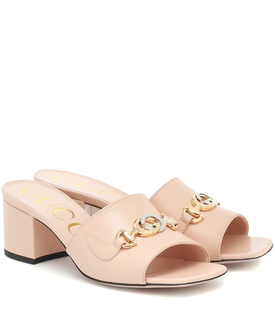 Gucci Horse-bit Detail Square Toe Sandals in Rose Pink