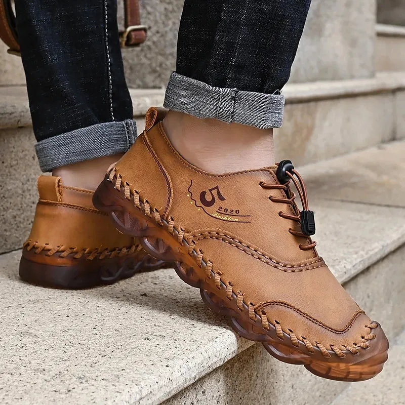 Handmade Leather Casual Luxury Shoes | Breathable Slip-on Sneakers | Moccasins Zapatillas Hombre