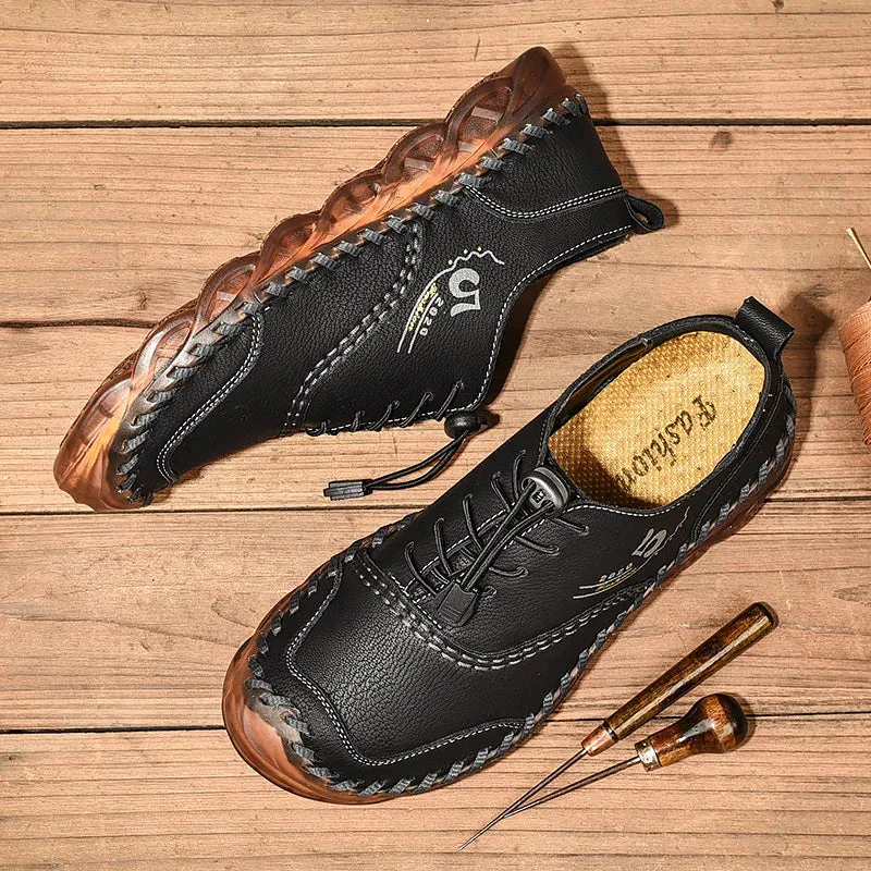 Handmade Leather Casual Luxury Shoes | Breathable Slip-on Sneakers | Moccasins Zapatillas Hombre