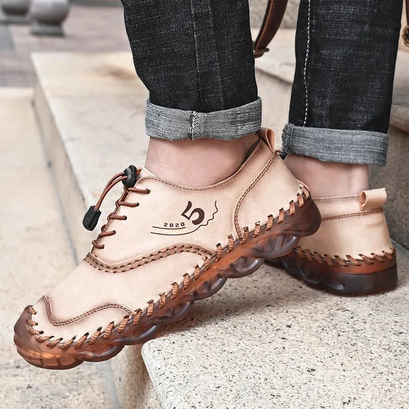 Handmade Leather Casual Luxury Shoes | Breathable Slip-on Sneakers | Moccasins Zapatillas Hombre