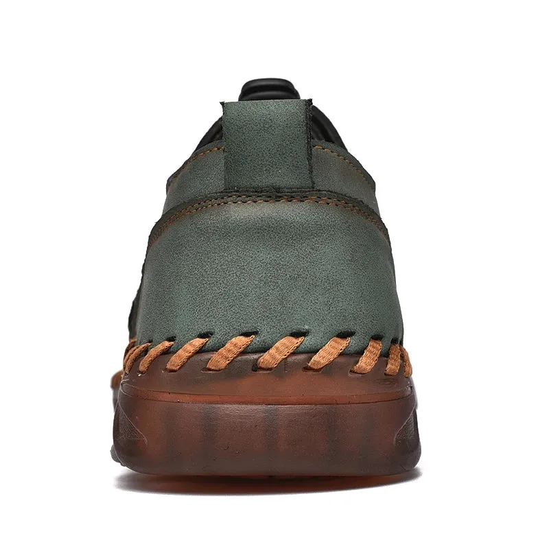 Handmade Leather Casual Luxury Shoes | Breathable Slip-on Sneakers | Moccasins Zapatillas Hombre