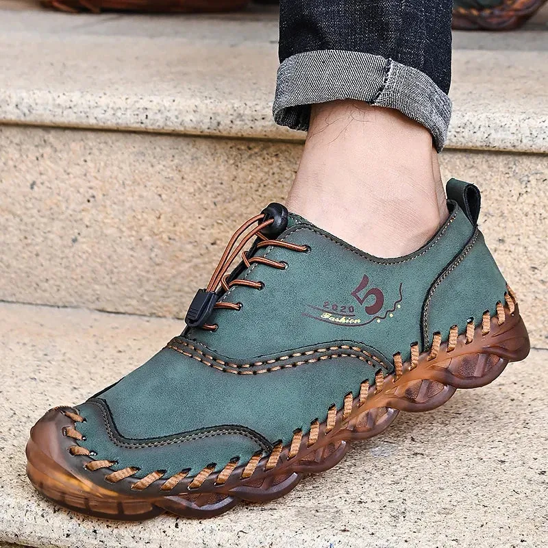 Handmade Leather Casual Luxury Shoes | Breathable Slip-on Sneakers | Moccasins Zapatillas Hombre