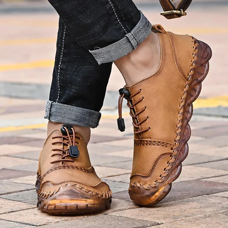 Handmade Leather Casual Luxury Shoes | Breathable Slip-on Sneakers | Moccasins Zapatillas Hombre