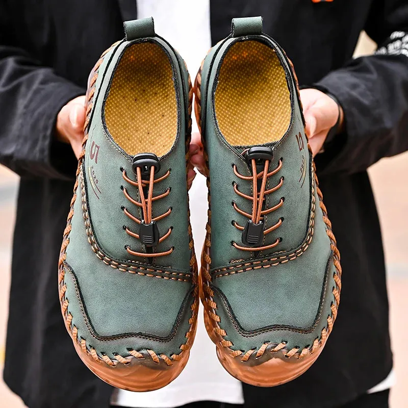 Handmade Leather Casual Luxury Shoes | Breathable Slip-on Sneakers | Moccasins Zapatillas Hombre