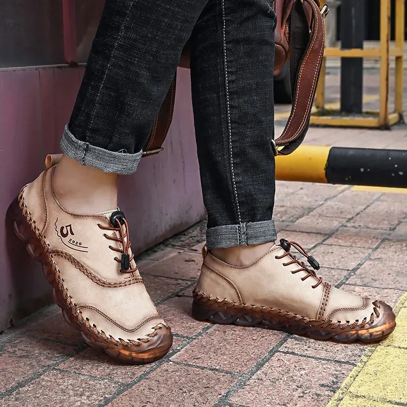 Handmade Leather Casual Luxury Shoes | Breathable Slip-on Sneakers | Moccasins Zapatillas Hombre