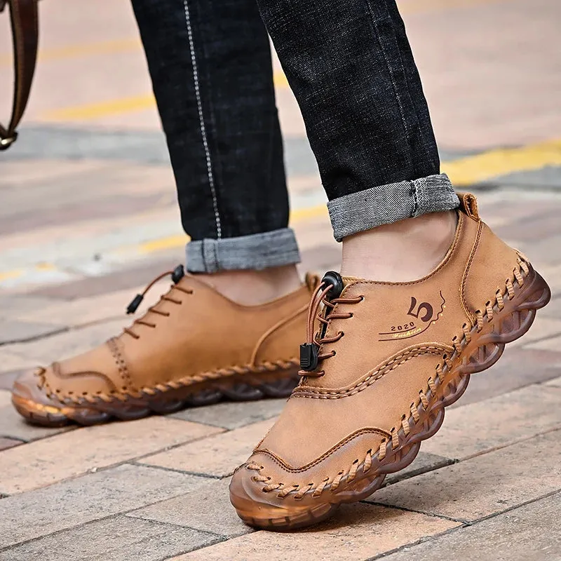 Handmade Leather Casual Luxury Shoes | Breathable Slip-on Sneakers | Moccasins Zapatillas Hombre
