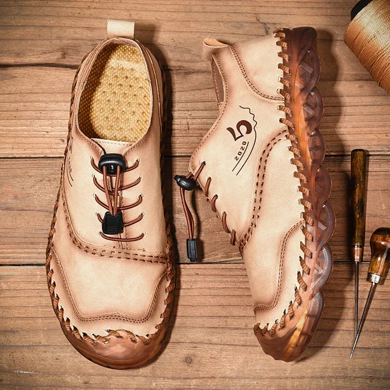 Handmade Leather Casual Luxury Shoes | Breathable Slip-on Sneakers | Moccasins Zapatillas Hombre