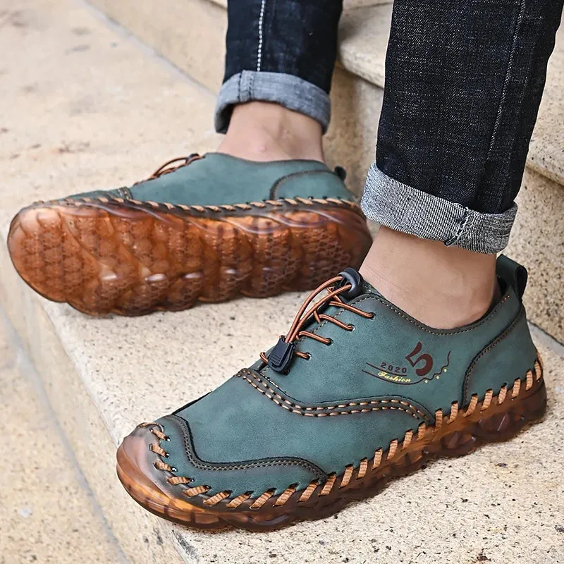 Handmade Leather Casual Luxury Shoes | Breathable Slip-on Sneakers | Moccasins Zapatillas Hombre