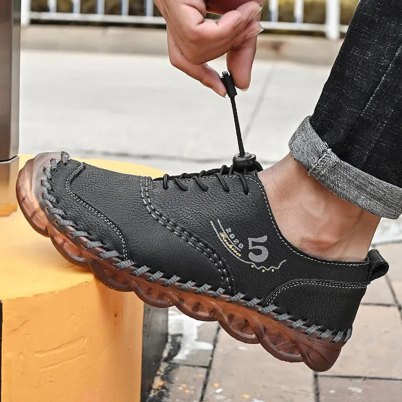 Handmade Leather Casual Luxury Shoes | Breathable Slip-on Sneakers | Moccasins Zapatillas Hombre