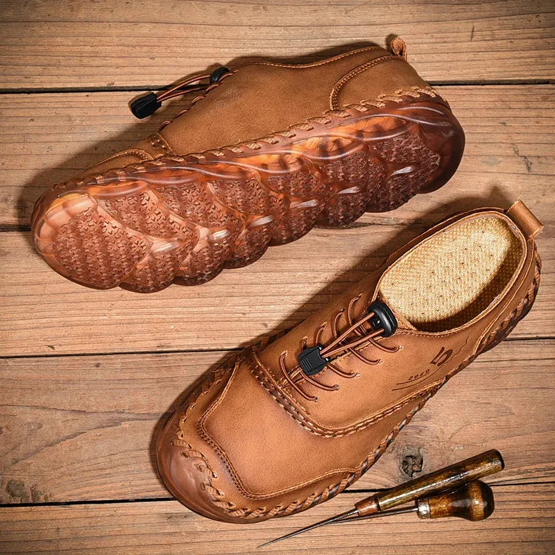 Handmade Leather Casual Luxury Shoes | Breathable Slip-on Sneakers | Moccasins Zapatillas Hombre