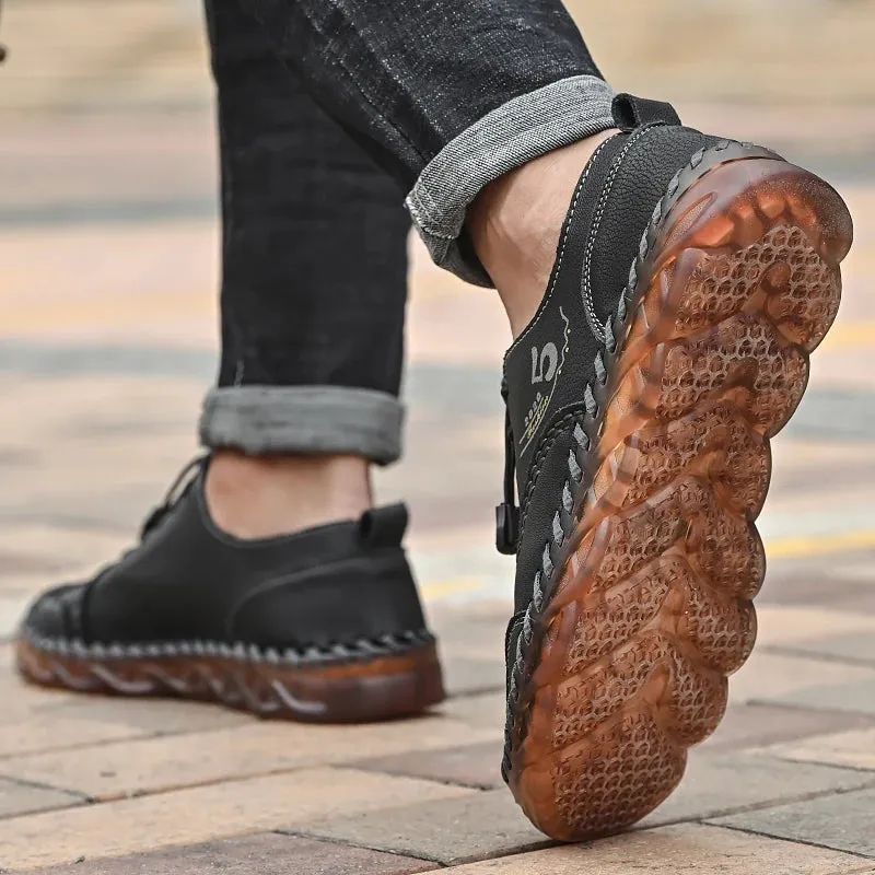 Handmade Leather Casual Luxury Shoes | Breathable Slip-on Sneakers | Moccasins Zapatillas Hombre