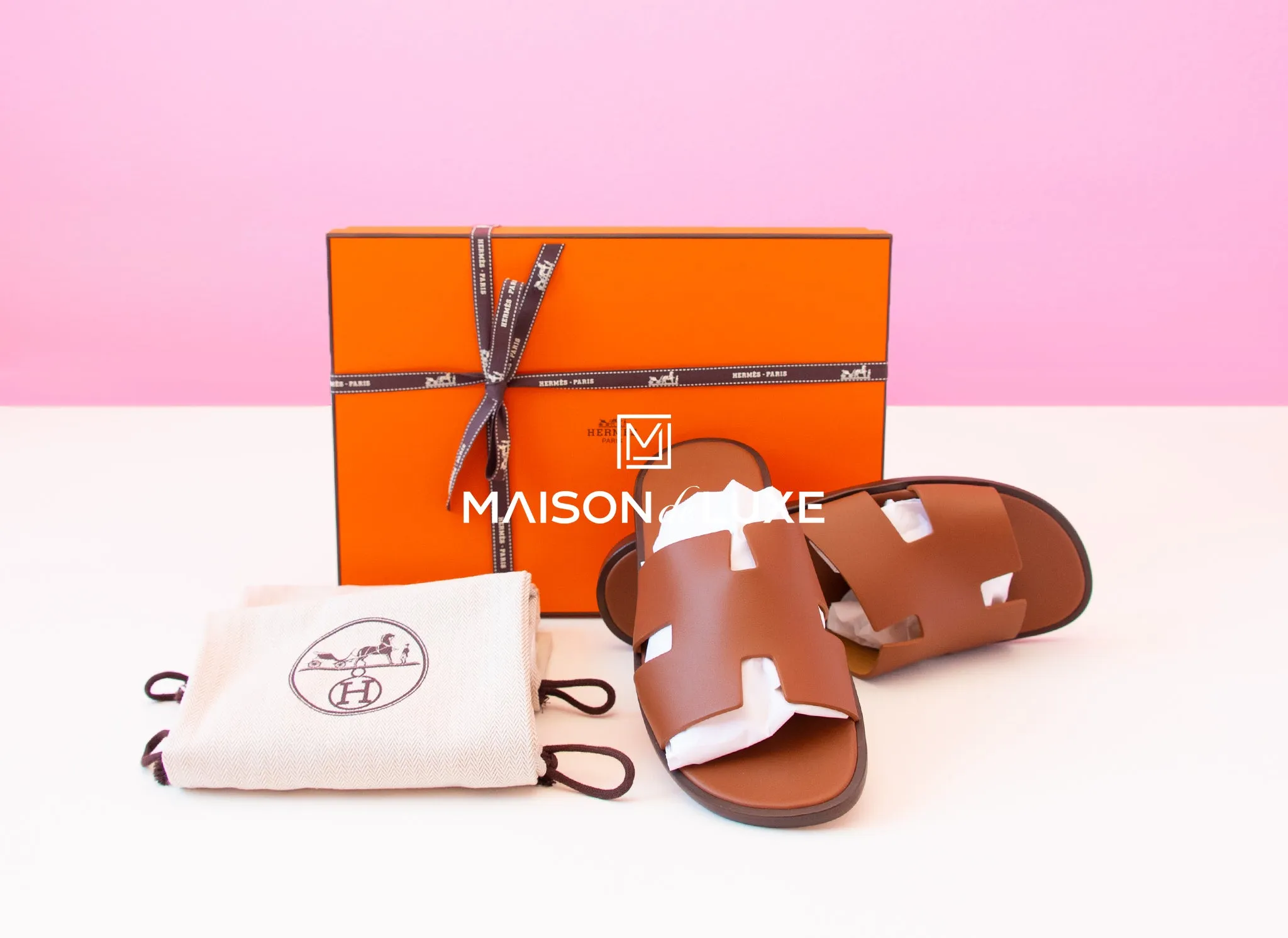 Hermes Men's Gold Izmir Sandal 44 Shoes