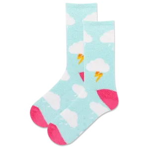HOTSOX Women's Clouds Non-Skid Slipper Sock