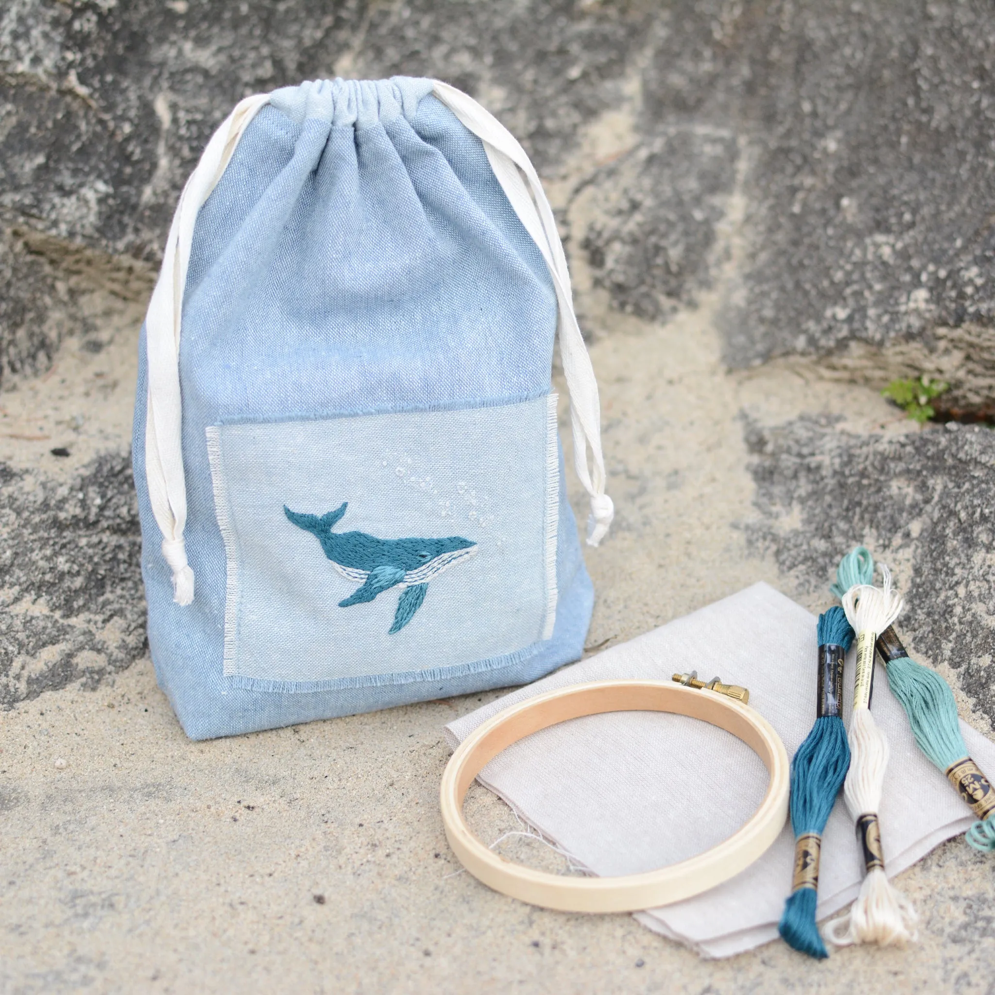 Humpback Whale Embroidery Pattern