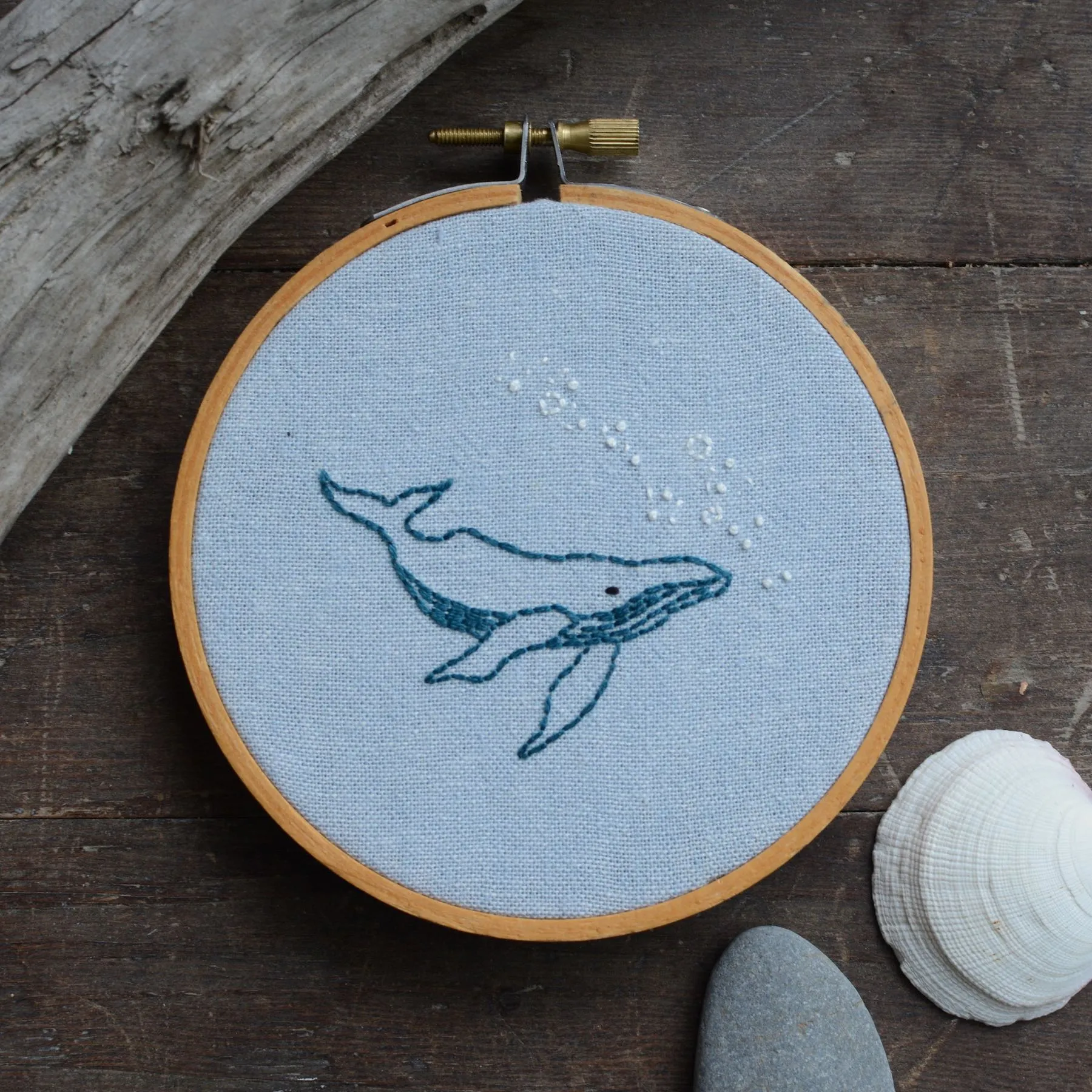 Humpback Whale Embroidery Pattern
