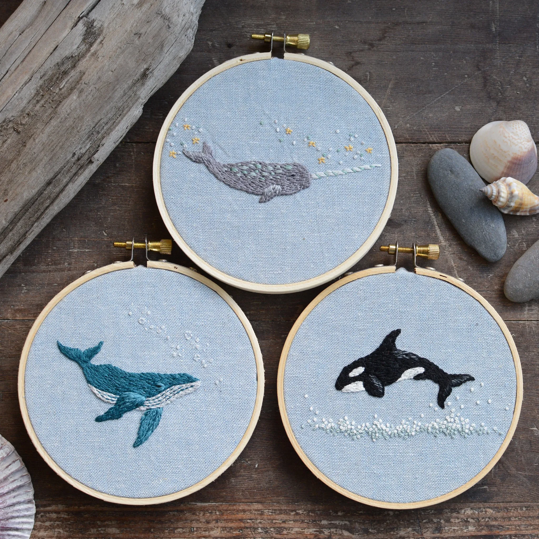 Humpback Whale Embroidery Pattern