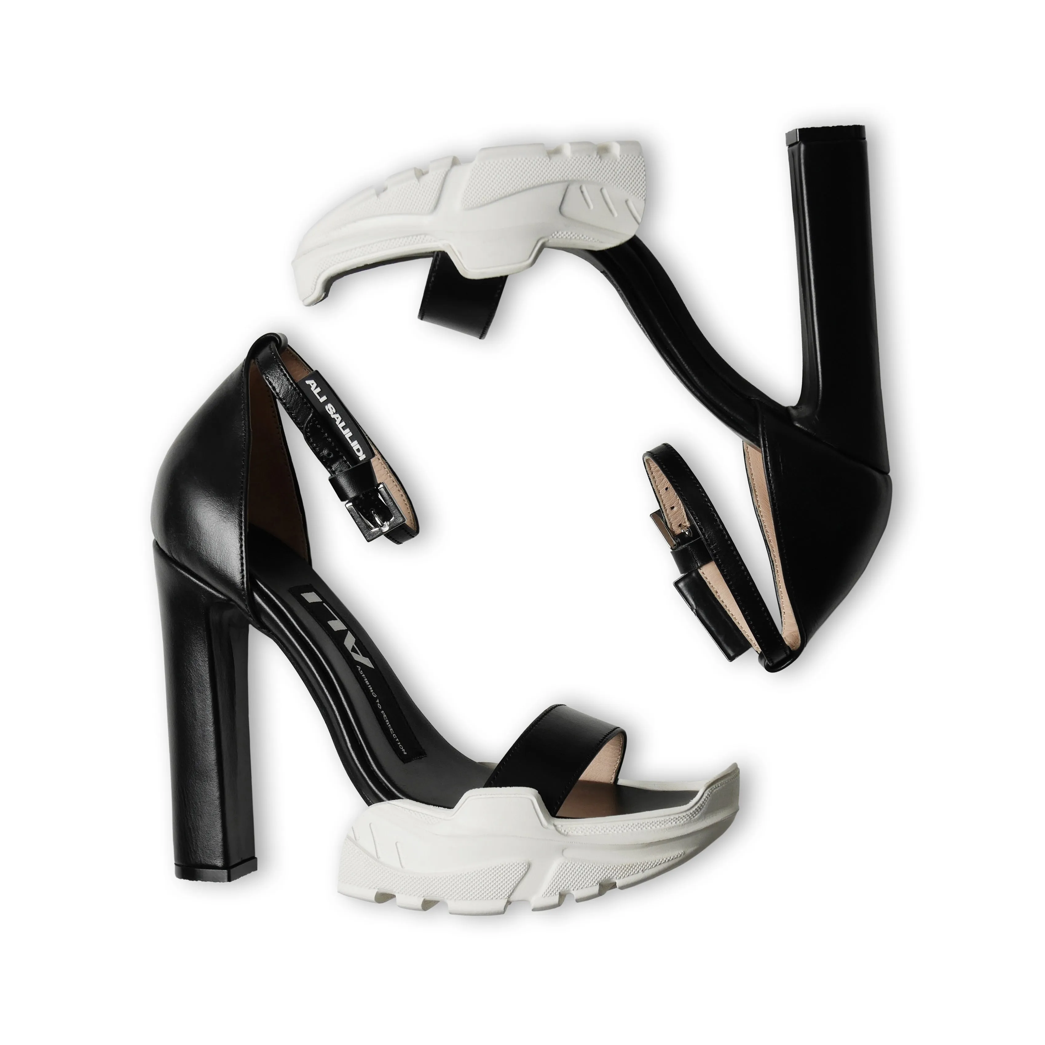Hybrid High Heel Sandals Black