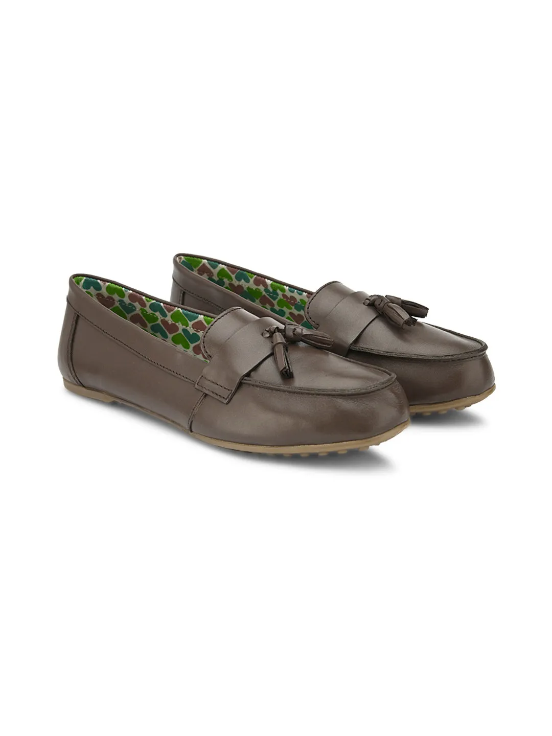 Hydes N Hues Brown Moccasins For Women