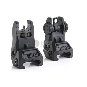 IMI Defense TFS / TRS Polymer Flip Up Sight Set - BK