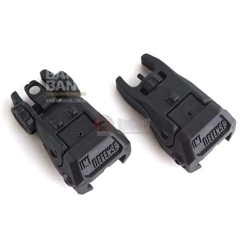 IMI Defense TFS / TRS Polymer Flip Up Sight Set - BK