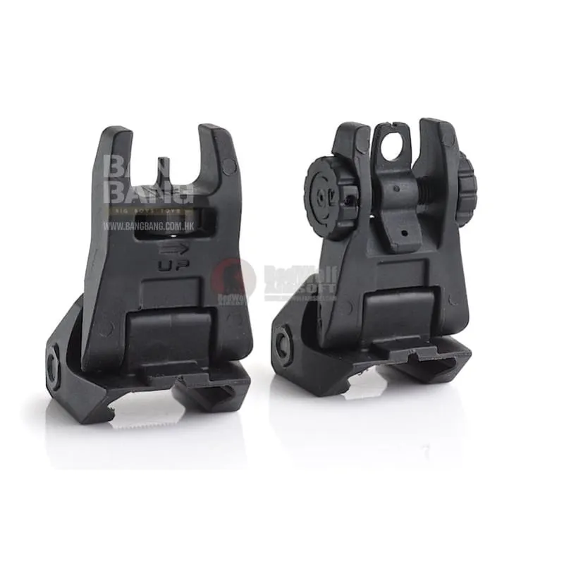IMI Defense TFS / TRS Polymer Flip Up Sight Set - BK