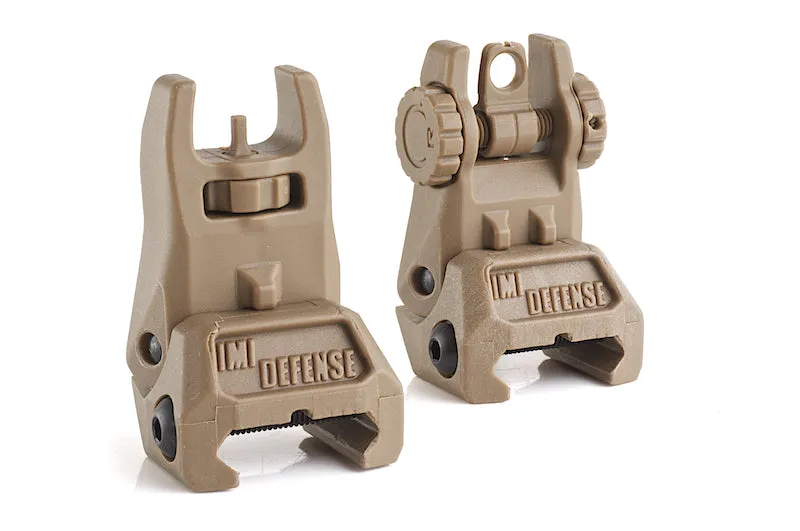 IMI Defense TFS / TRS Polymer Flip Up Sight Set - TAN