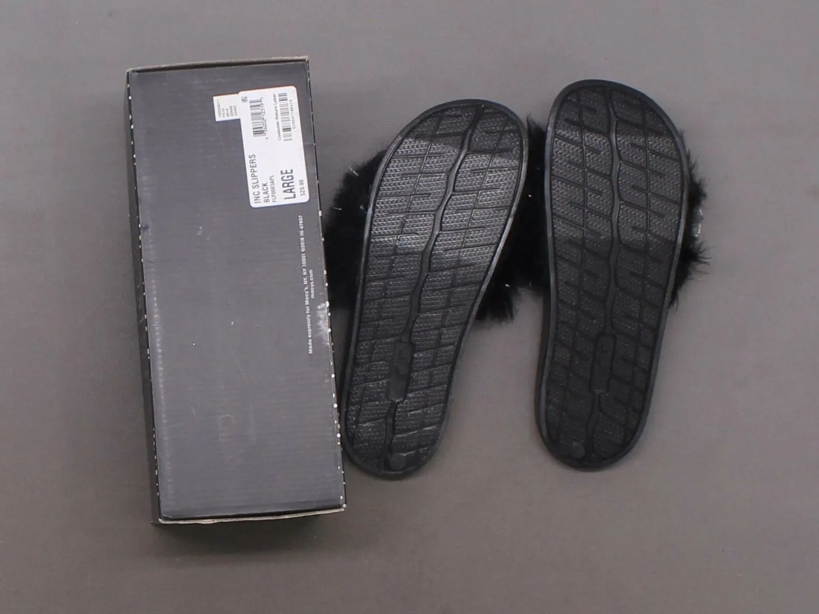 INC International Concepts Women's Faux-Fur Slide Slippers