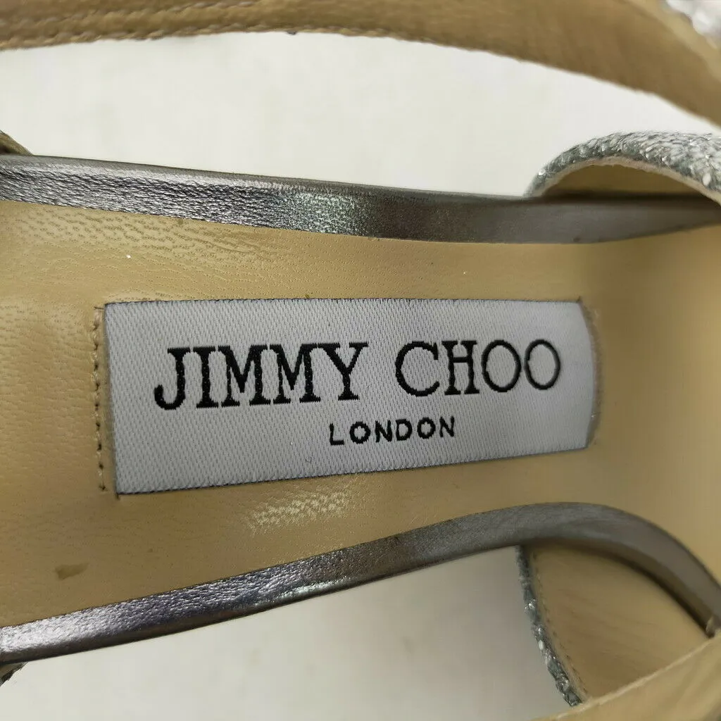 Jimmy Choo Sandals Women Silver Leather