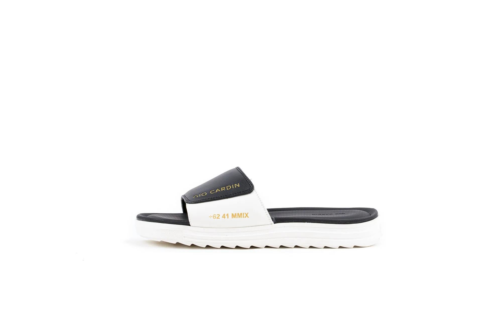JUDE SLIDES | BLACK / WHITE / WHITE | UNISEX