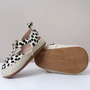 Juno Cream Cheetah Print T Bar Sandals