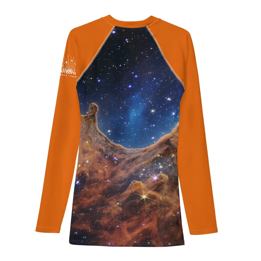 JWST Carina Nebula Straight Cut Rash Guard