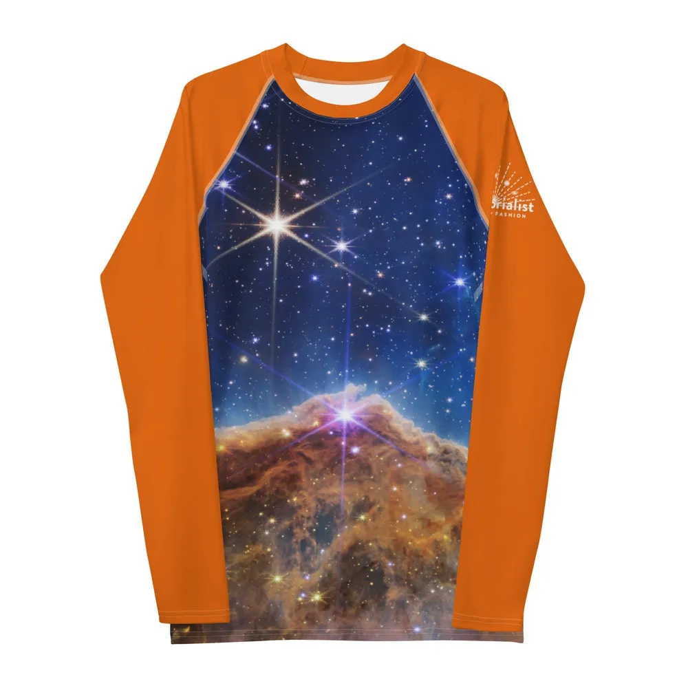 JWST Carina Nebula Straight Cut Rash Guard
