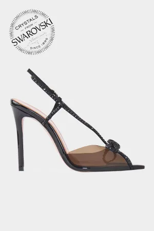 Kay Patent Sandal in Glossy Black