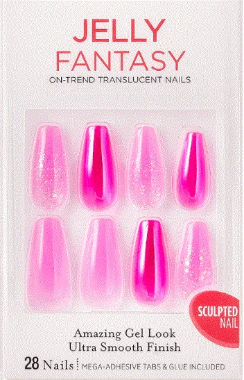 KISS Jelly Fantasy Nails Be Jelly 28 Nails -KGF J02