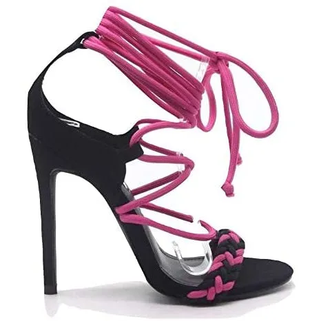Knox Lace-Up Heeled Open Toe Sandals