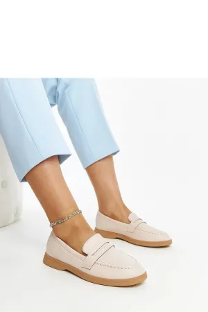 Light beige classic moccasins