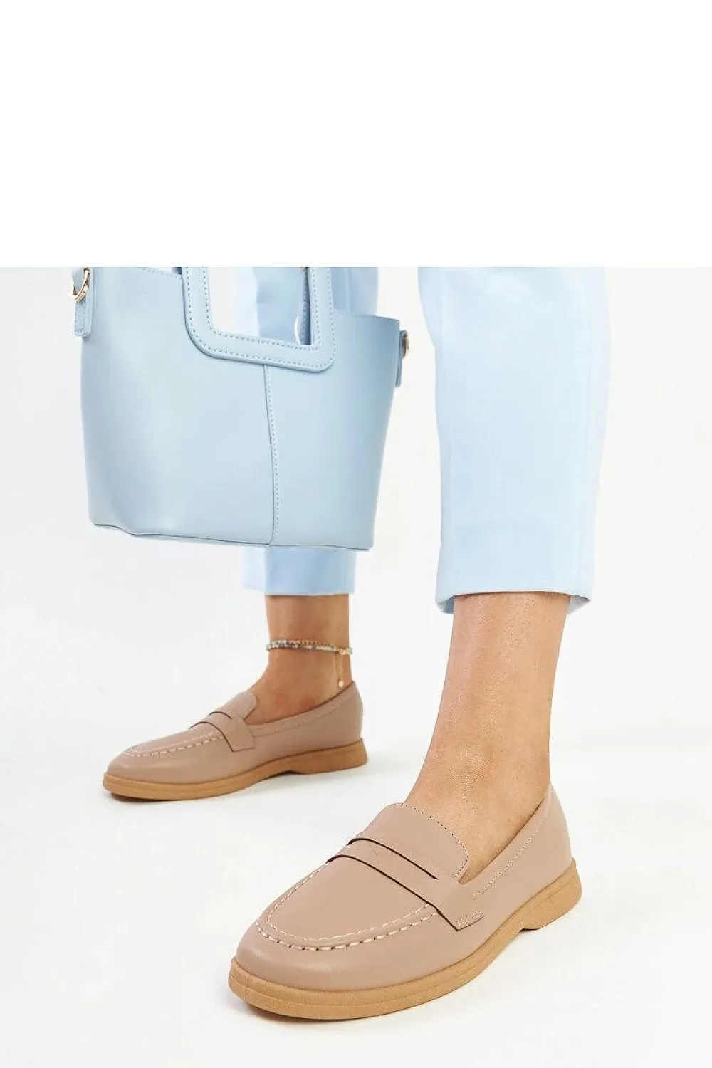 Light beige classic moccasins