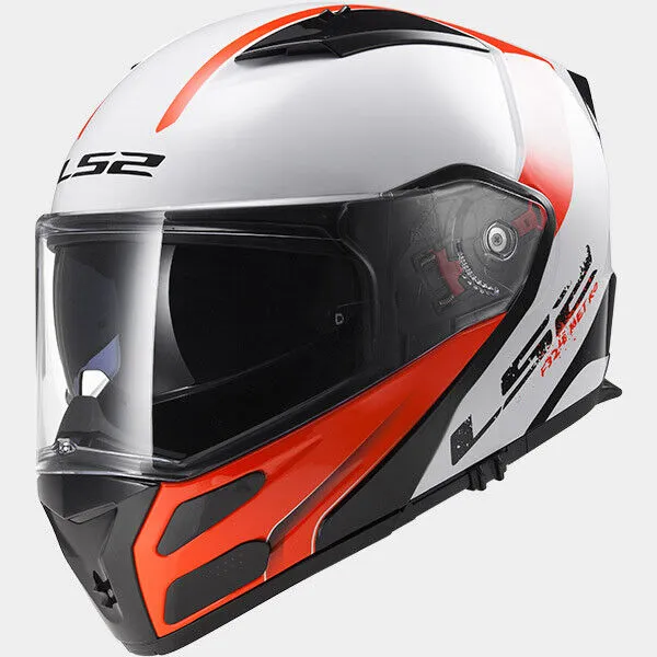 LS2 Metro Helmet (White/Red) L