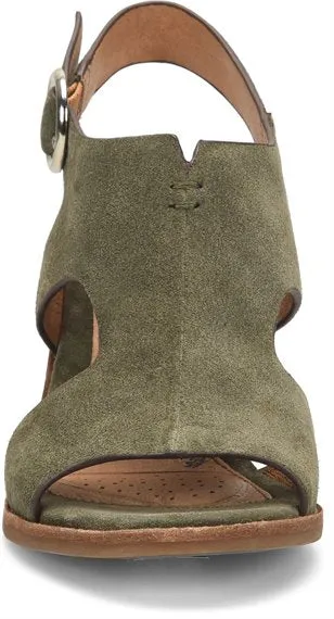 Maben suede slingback heel sandals in army green