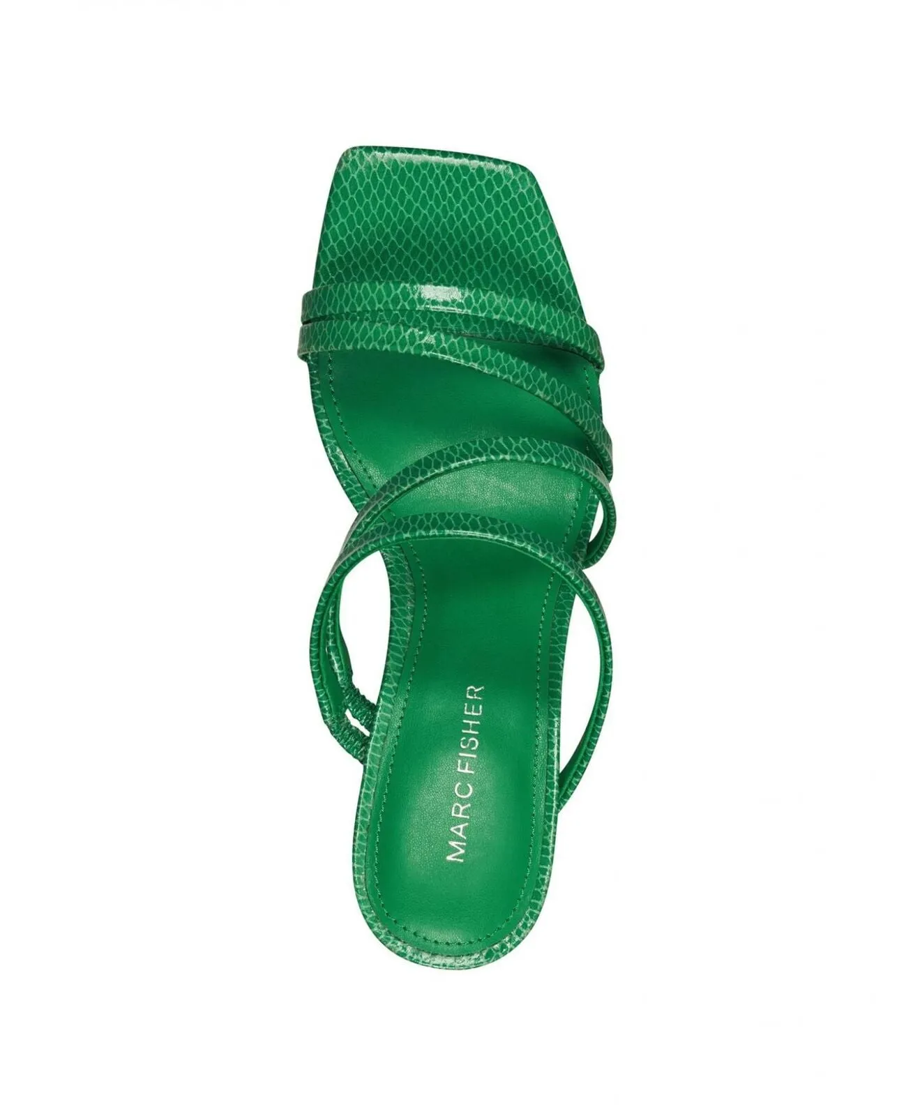 Marc Fisher Women's Kristin Heels Sandals Shoes MFKRISTIN Green Snake 9M