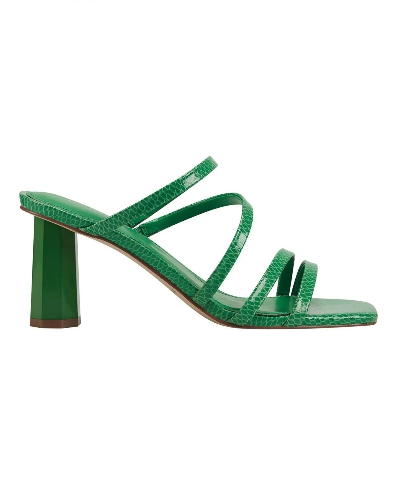 Marc Fisher Women's Kristin Heels Sandals Shoes MFKRISTIN Green Snake 9M