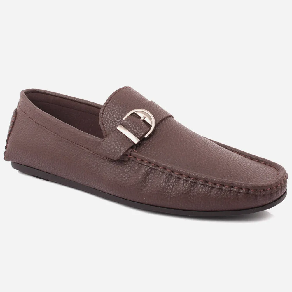 Men "SEAN" Classic Buckle Rubber Sole Moccasins