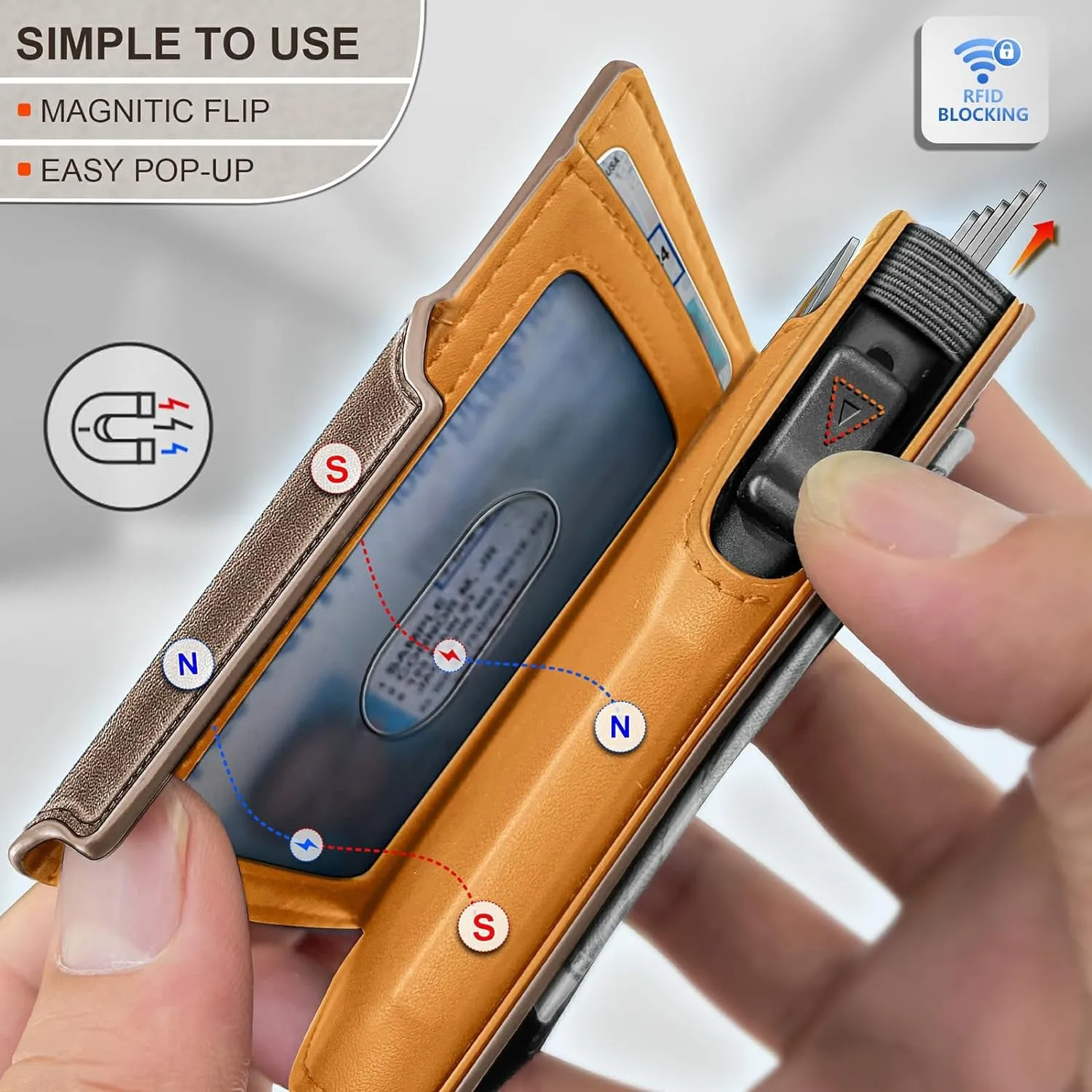 Men Wallet Gift Boxed,Slim Front Pocket Wallet Money Clip Card Holder