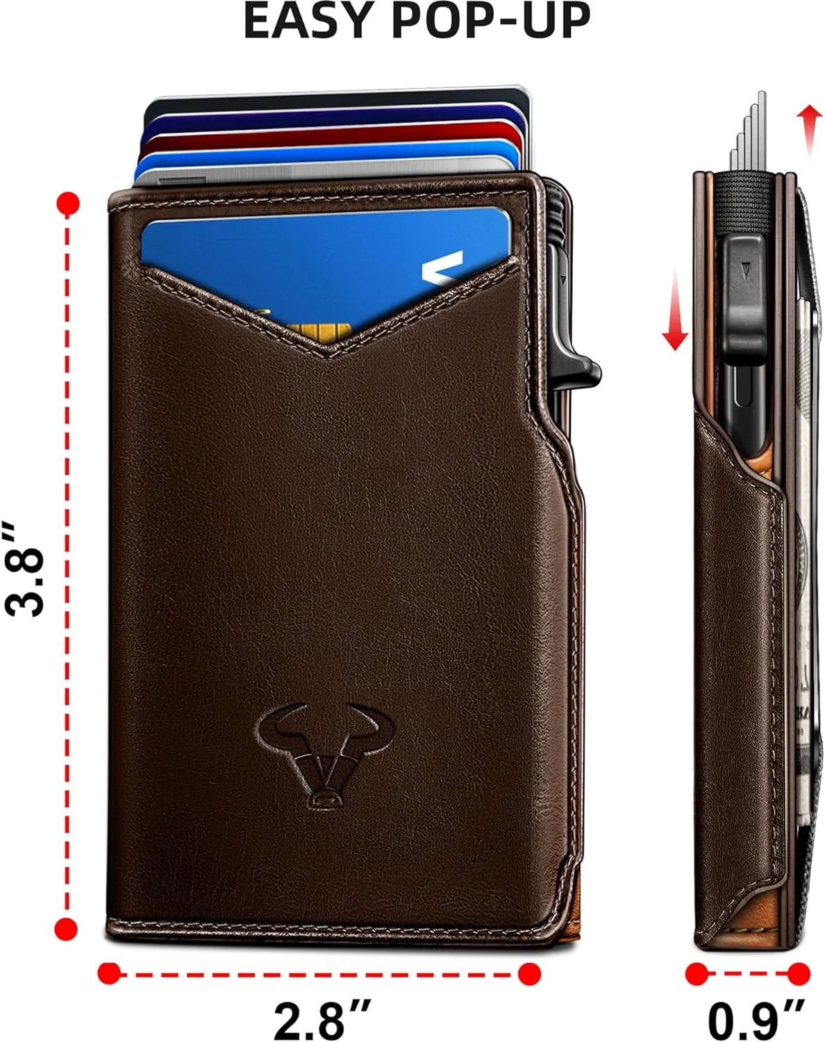 Men Wallet Gift Boxed,Slim Front Pocket Wallet Money Clip Card Holder