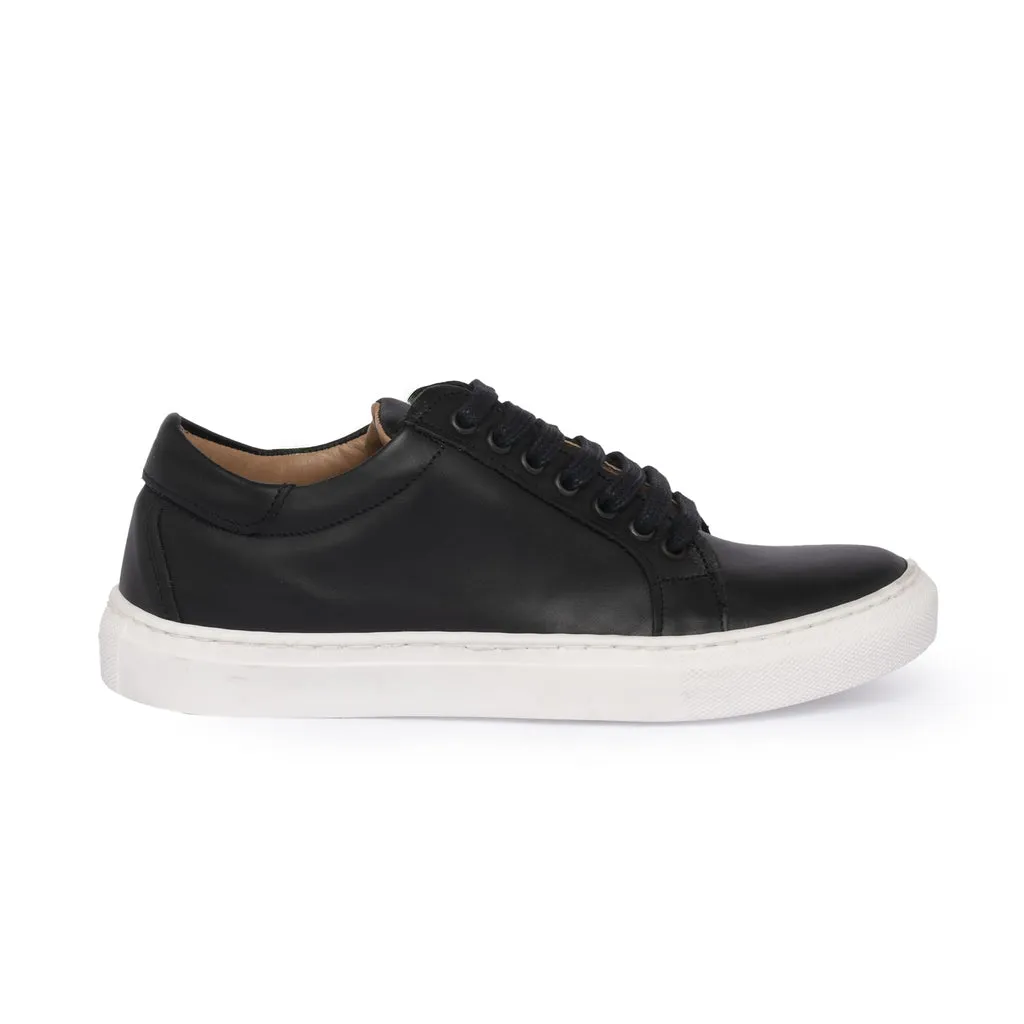 Men's Leather Sneakers - Black