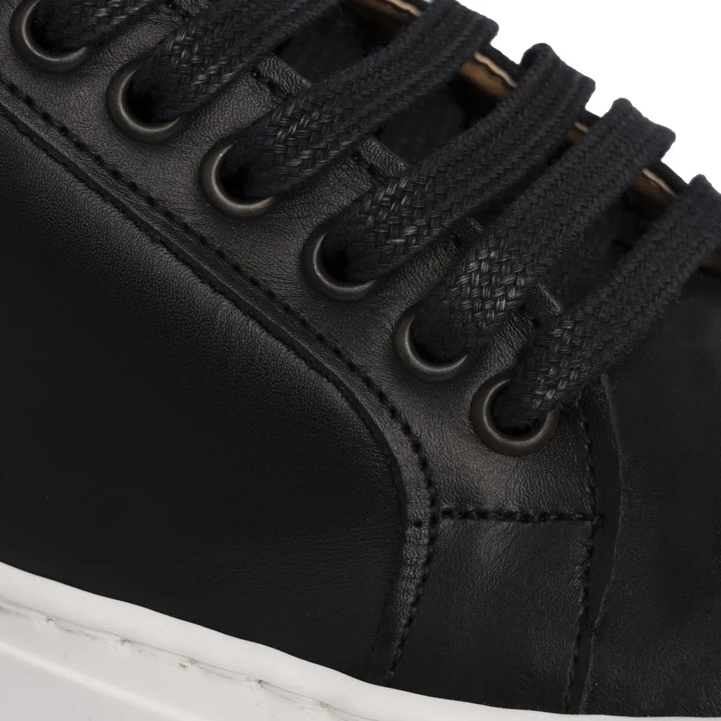 Men's Leather Sneakers - Black