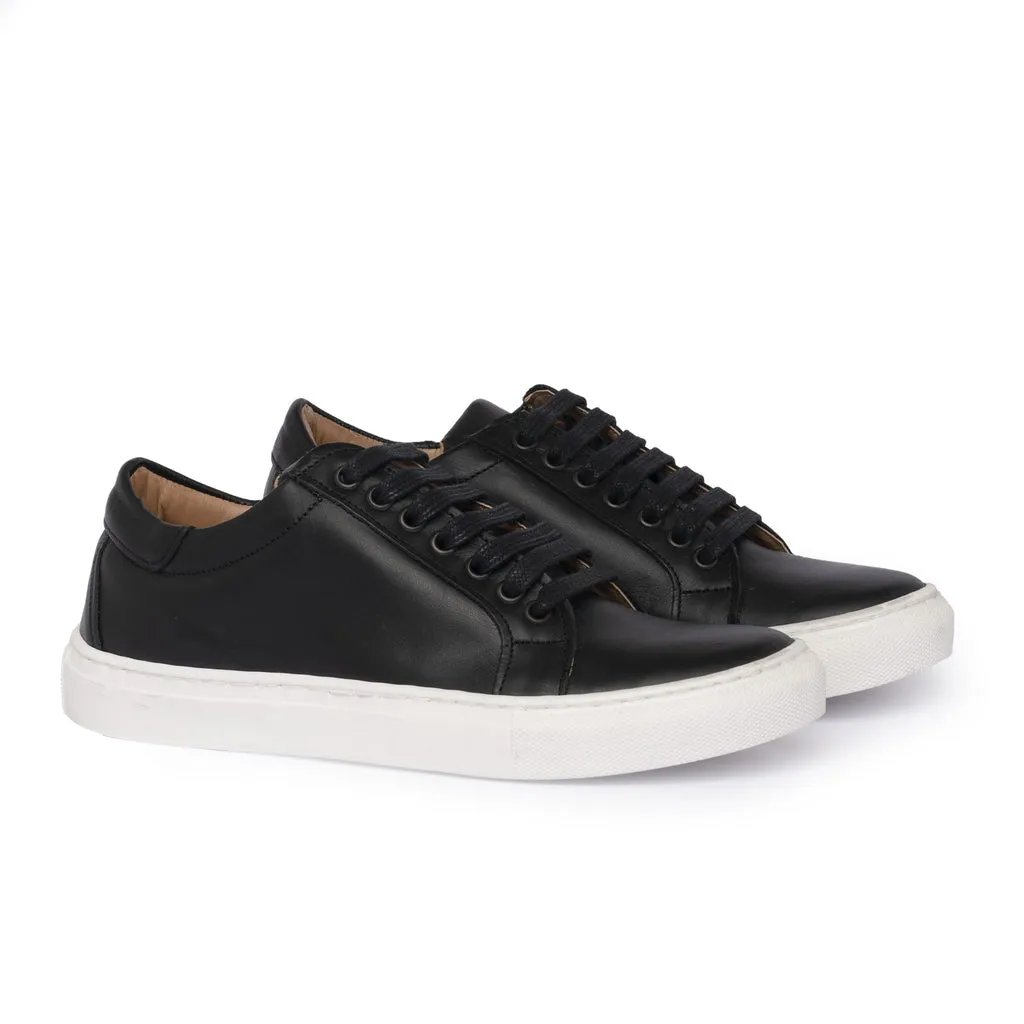 Men's Leather Sneakers - Black