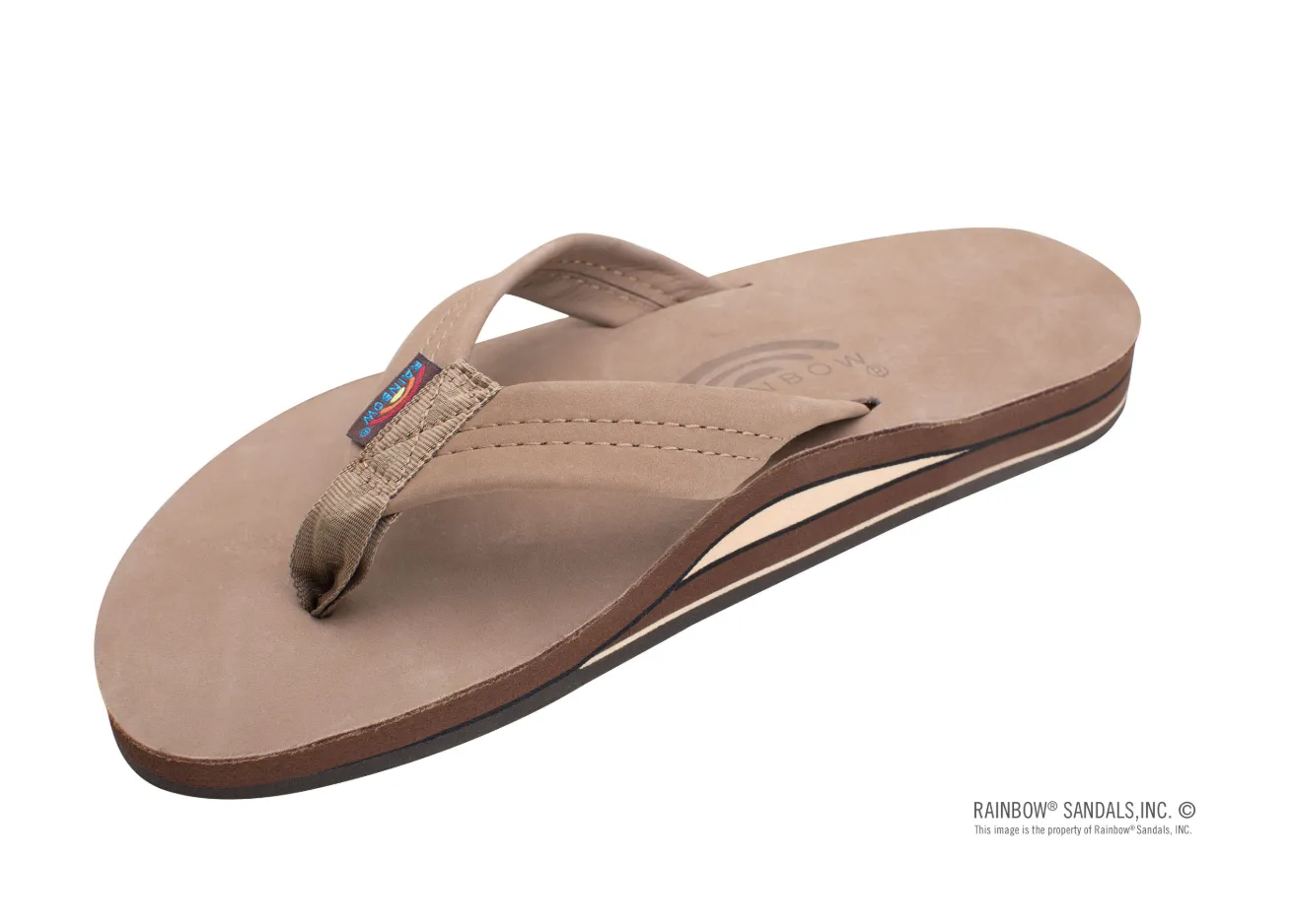 Men's Premier Leather Dark Brown Double Layer Arch Rainbows