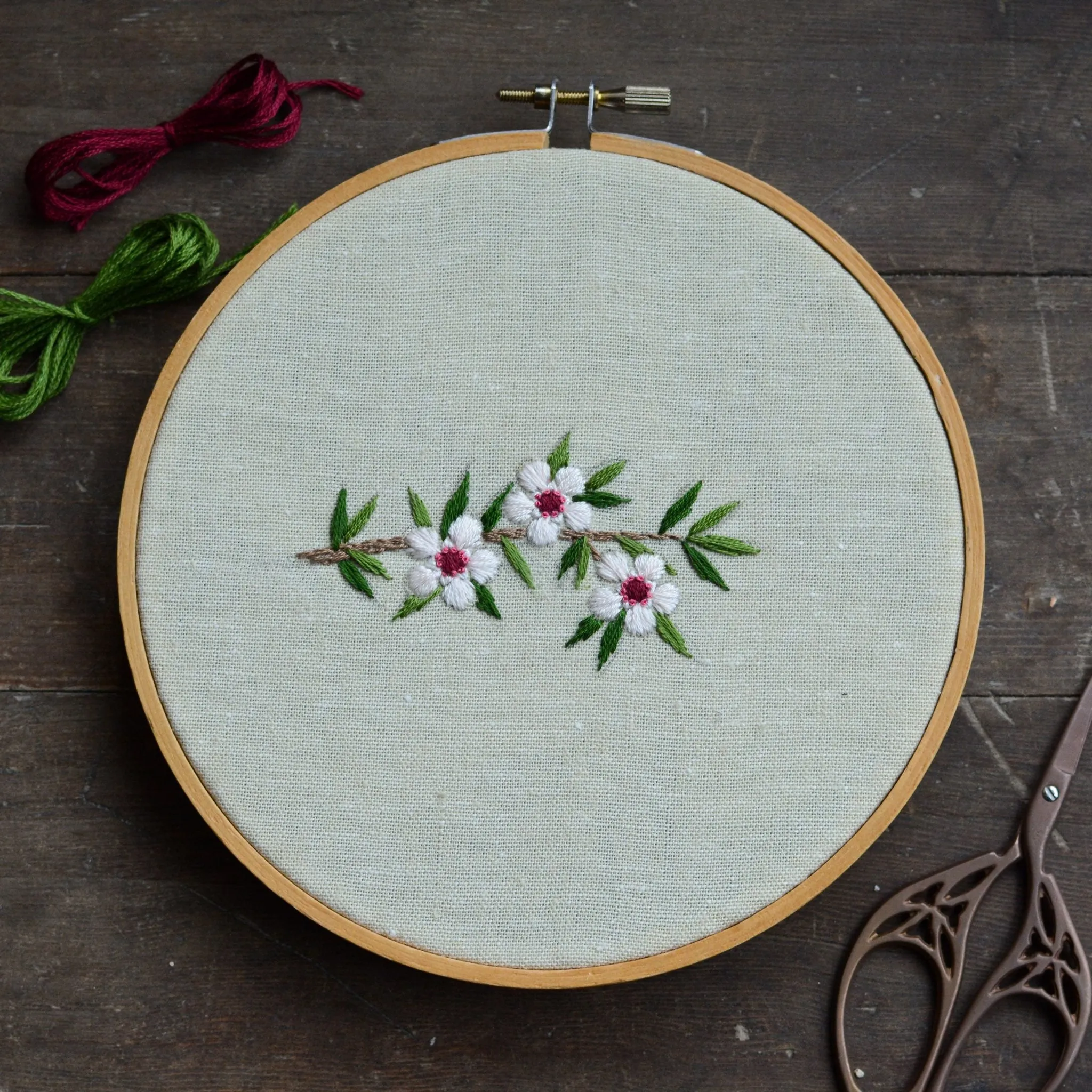 Mānuka Embroidery Pattern