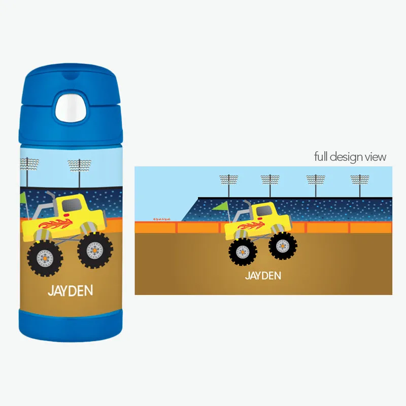 Monster Truck Personalized Thermos Bottle